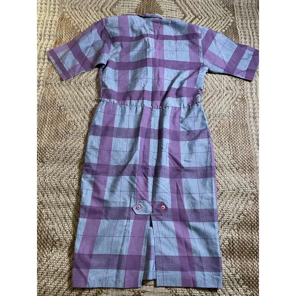 Vtg. Stash Plaid Short Sleeve Dress SZ 11/12